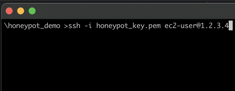 honeypot SSH command