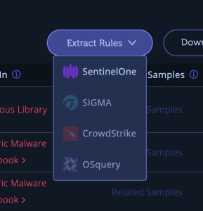 extract threat hunting rules sentinelone