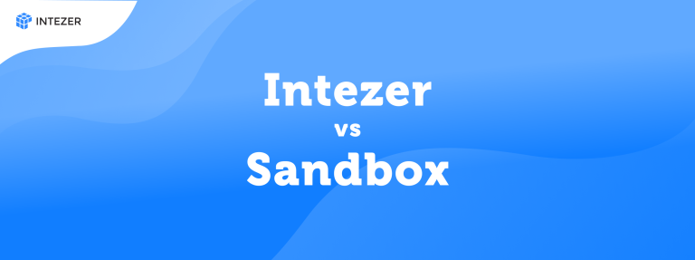 Image design that says Intezer Vs Sandbox